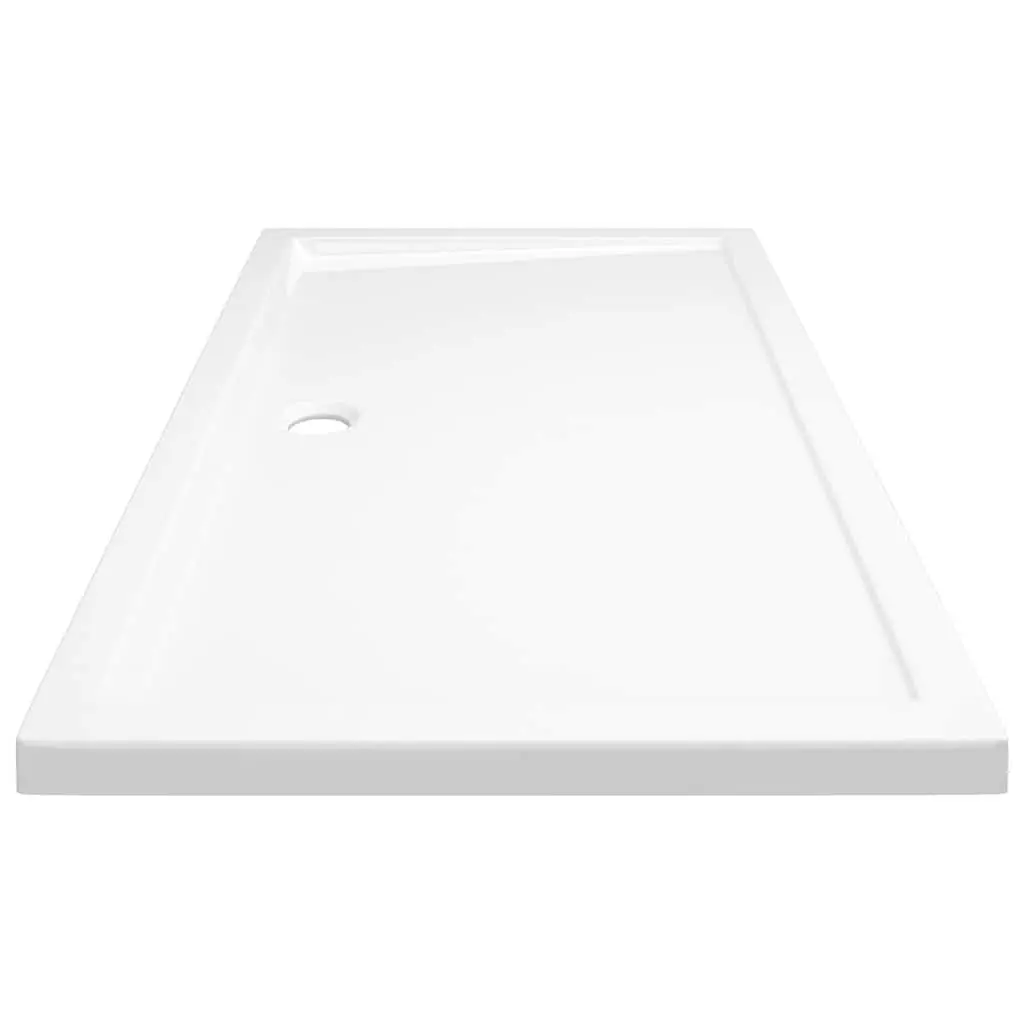 Rectangular Shower Base Tray Low Threshold White 70x120 cm