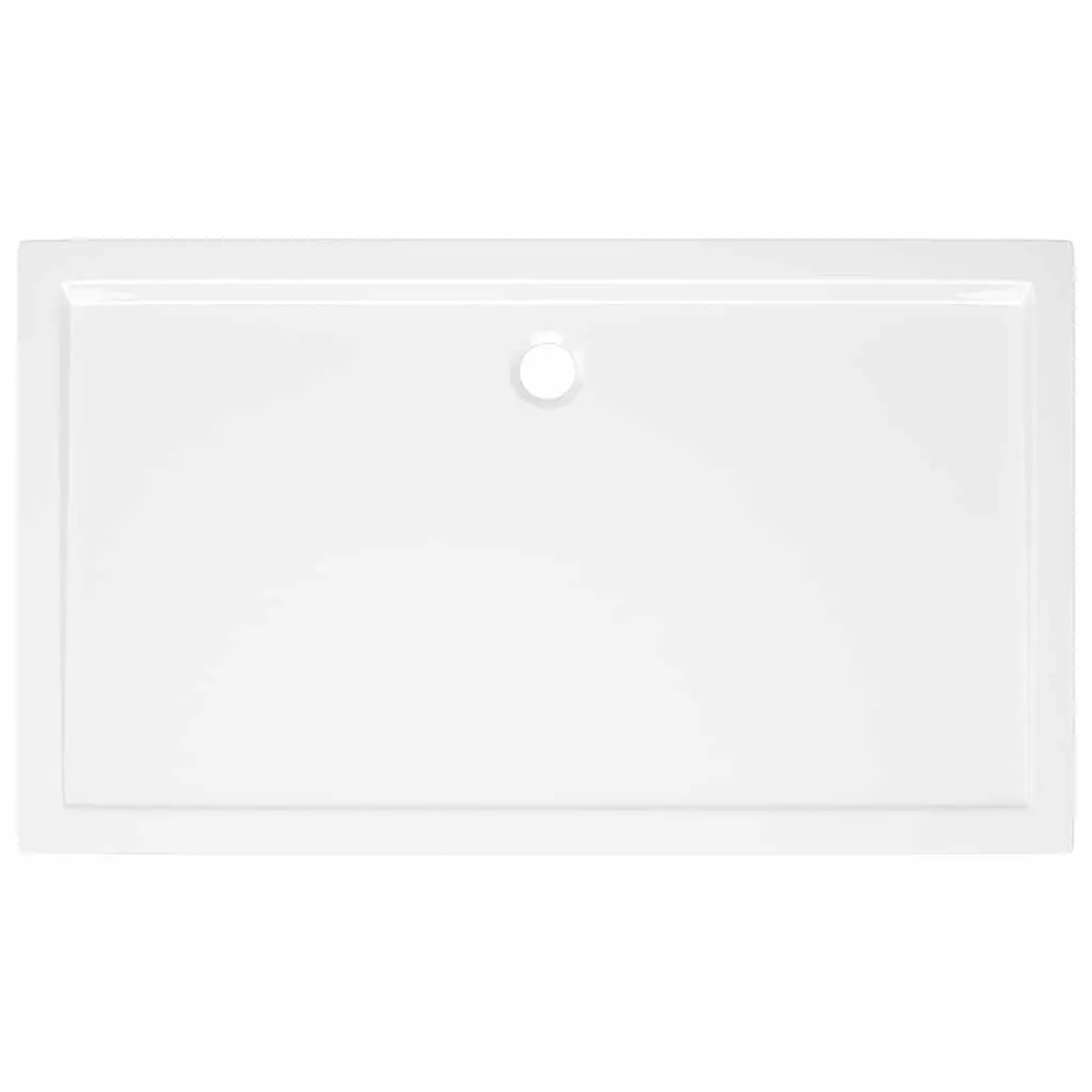 Rectangular Shower Base Tray Low Threshold White 70x120 cm