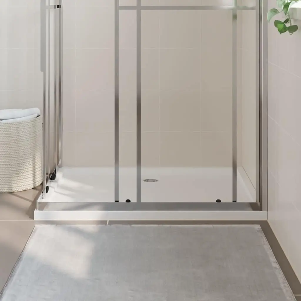 Rectangular Shower Base Tray Low Threshold White 80x110 cm Modern Bathroom
