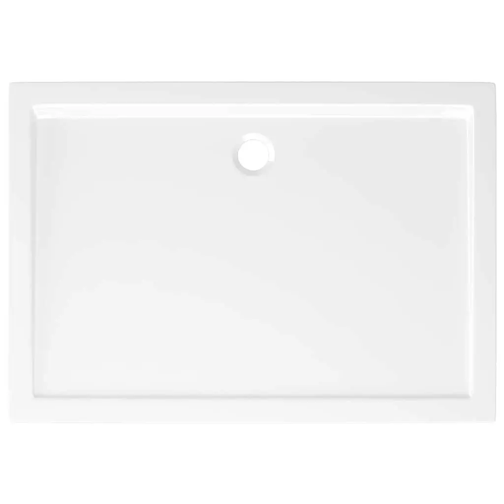 Rectangular Shower Base Tray Low Threshold White 80x110 cm Modern Bathroom