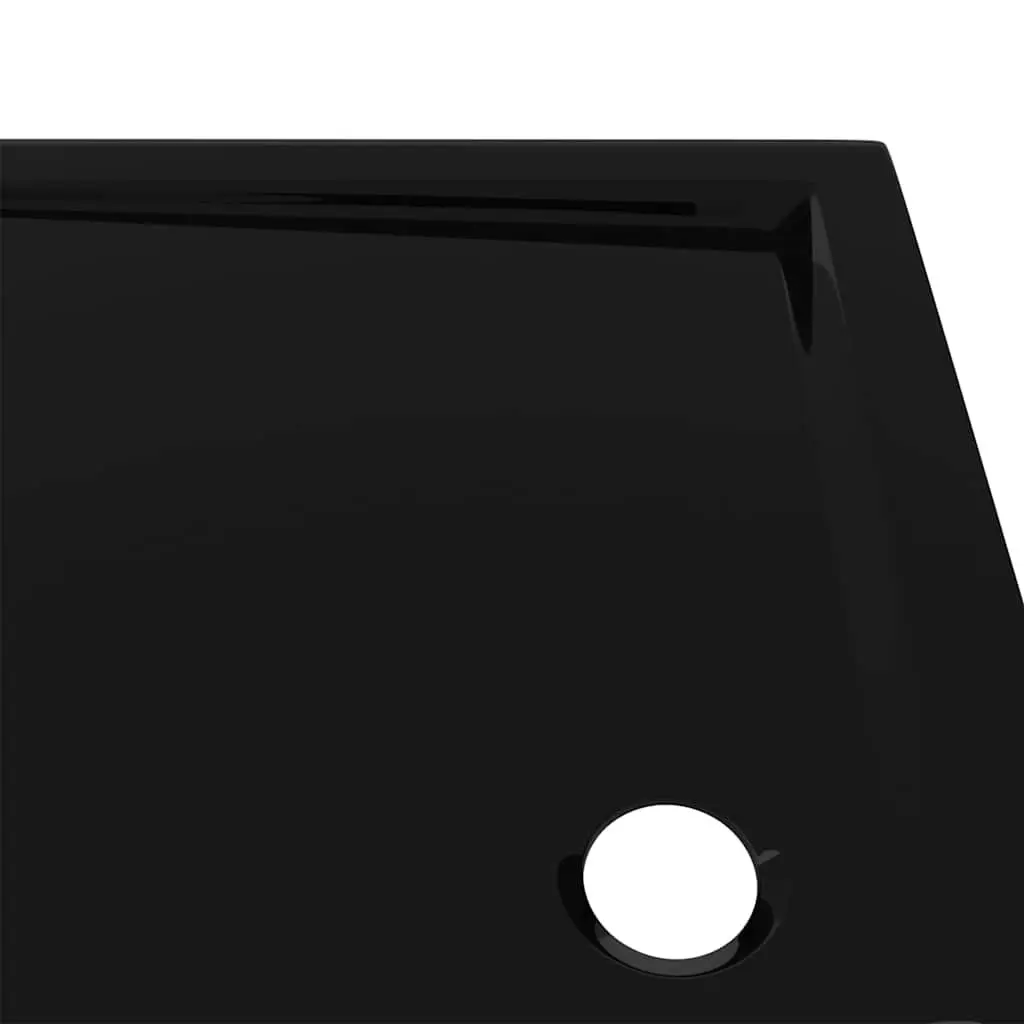 Rectangular Shower Base Tray Black Low Threshold 70x90 cm