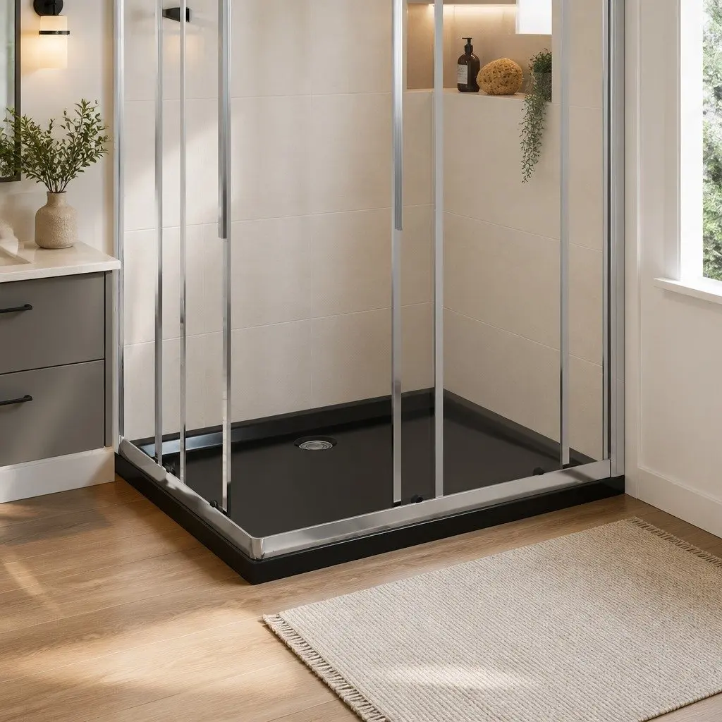 Black Shower Base Tray 80x100cm