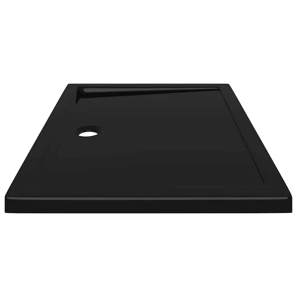 Rectangular Shower Base Tray Black Low Threshold 80x100cm