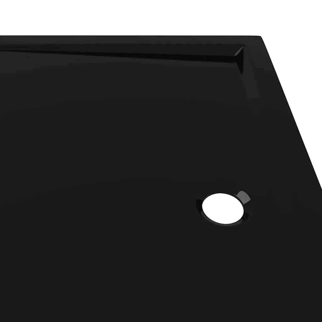 Rectangular Shower Base Tray Black 70x100 cm Low Threshold Modern Bathroom
