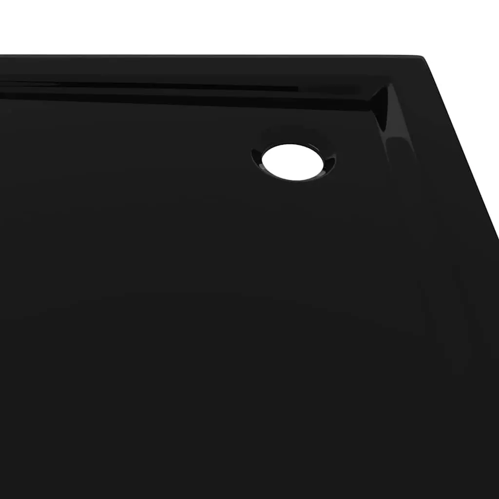 Square Shower Base Tray Black Low Threshold 80x80 cm Modern Bathroom Floor Pan