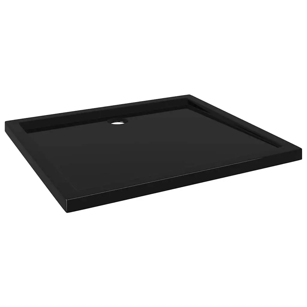 Shower Base Tray Low Threshold Black 80x90 cm Modern