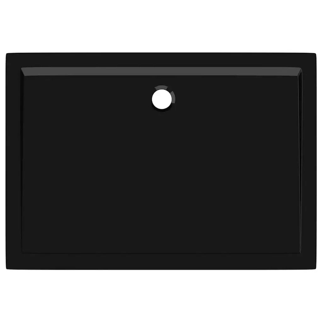 Rectangular Shower Base Tray Black Low Threshold 80x110 cm Modern Bathroom