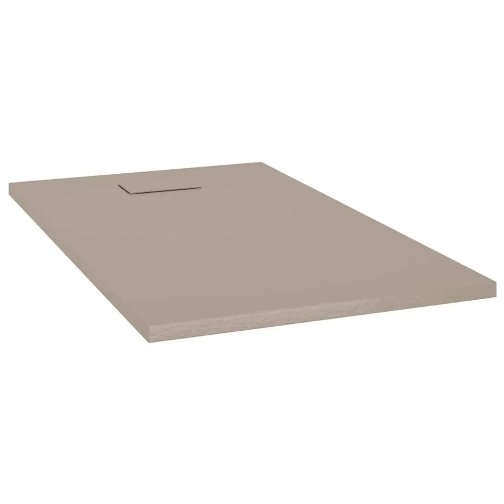 Shower Base Tray Brown Low Profile Skid Resistant 120x70 cm