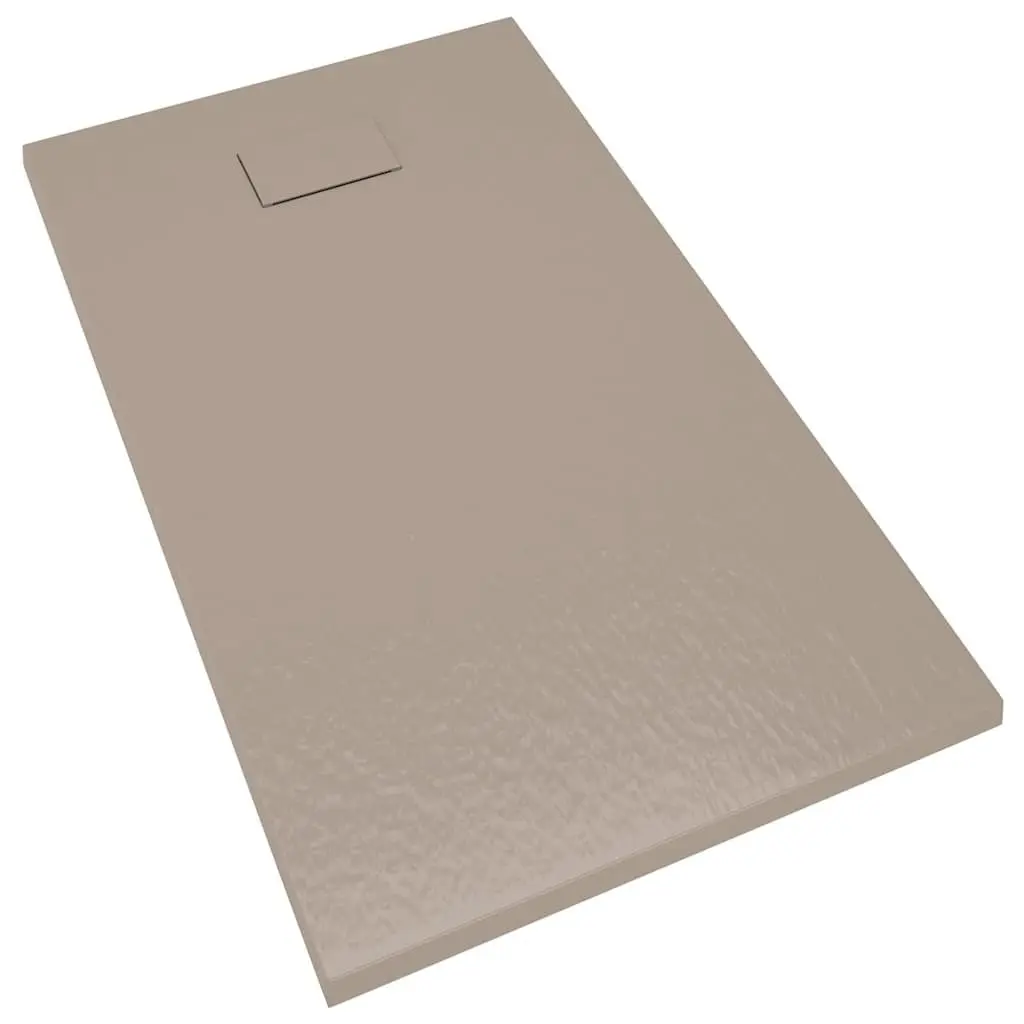 Shower Base Tray Brown Low Profile Skid Resistant 120x70 cm