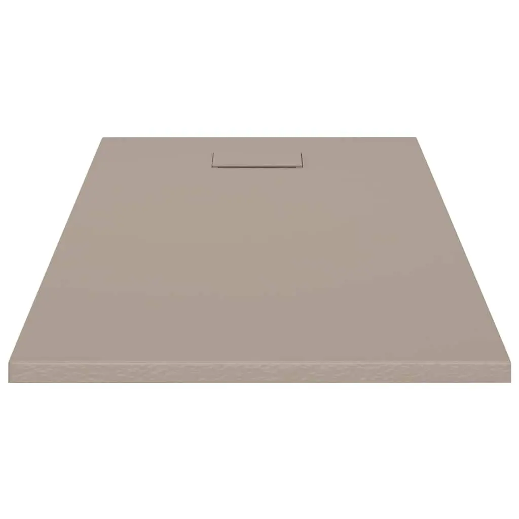 Shower Base Tray Brown Low Profile Skid Resistant 120x70 cm