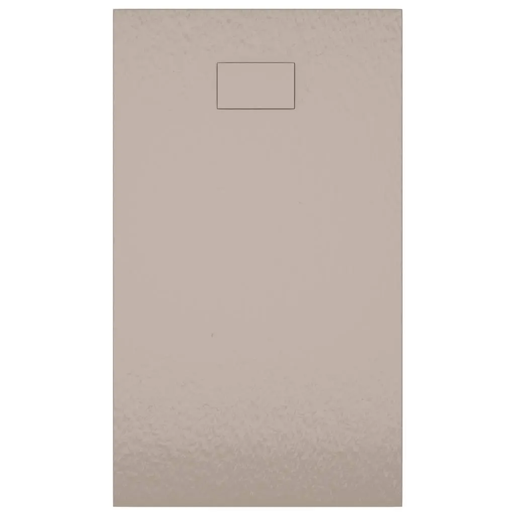 Shower Base Tray Brown Low Profile Skid Resistant 120x70 cm