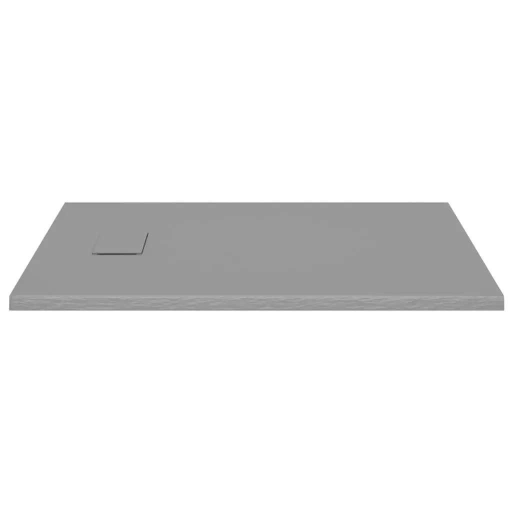 Shower Base Tray Low Profile Grey 100x80 cm Skid Resistant Slate Stone