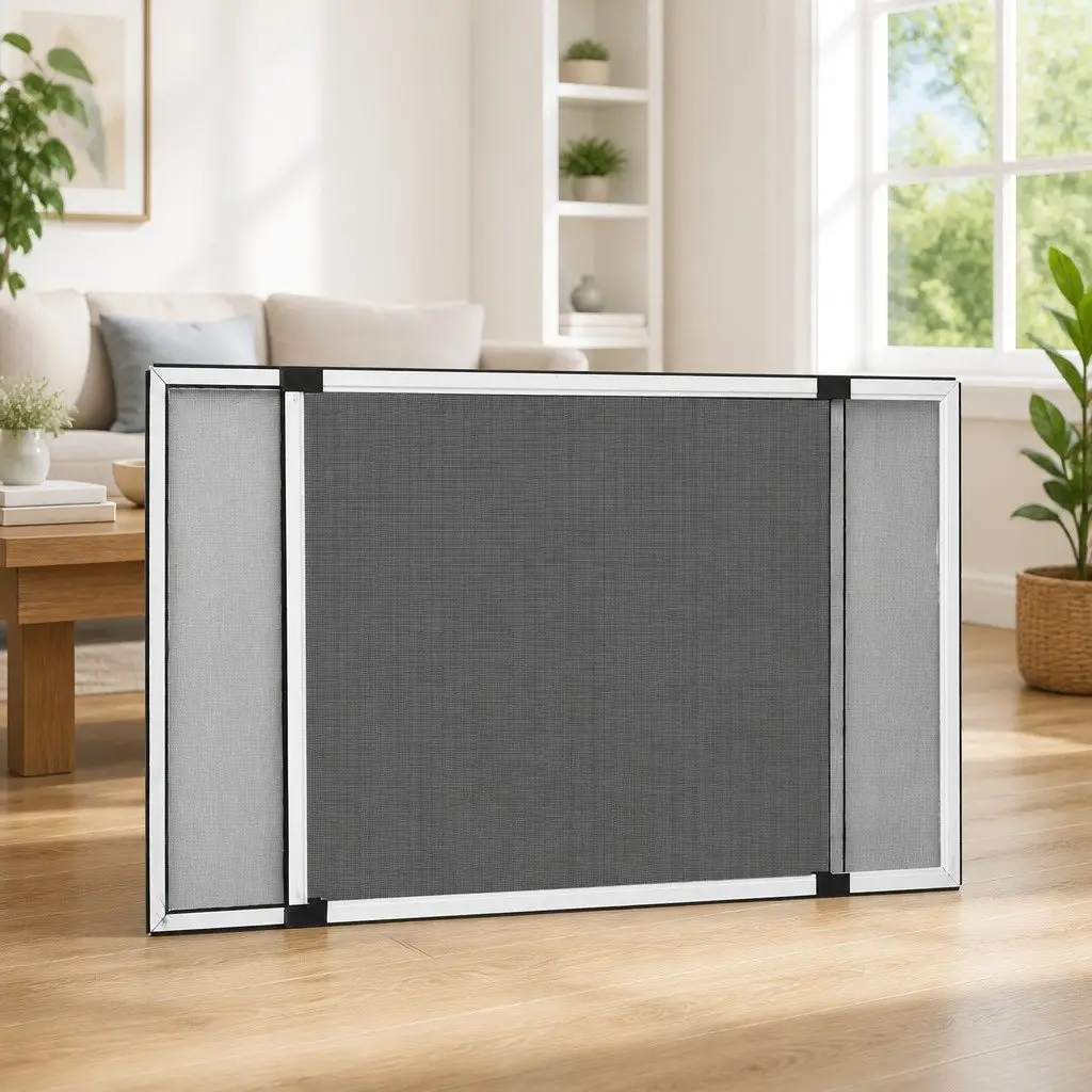 Extendable Window Insect Screen Adjustable Mesh Fly Protection 75-143x50