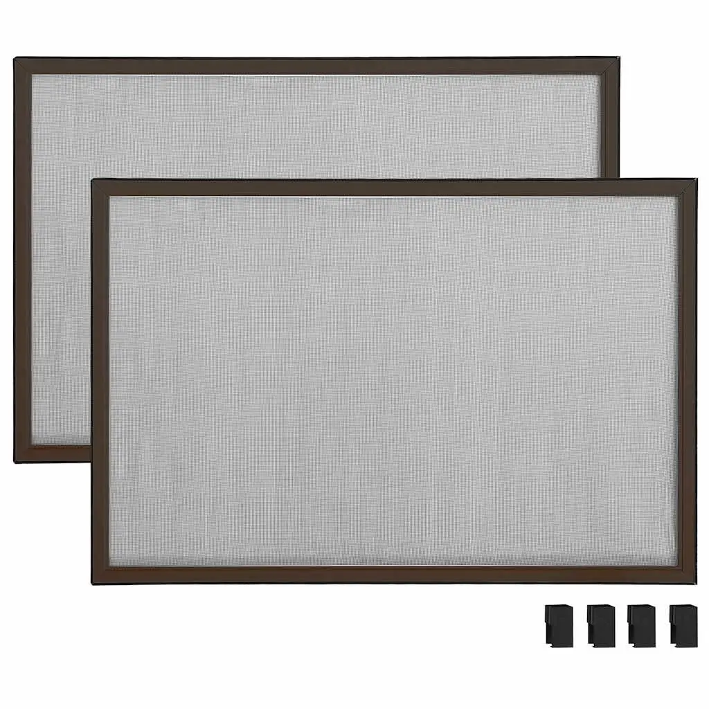 Extendable Window Insect Screen Adjustable Brown Fibreglass Mesh 100 to 193 x 75 cm