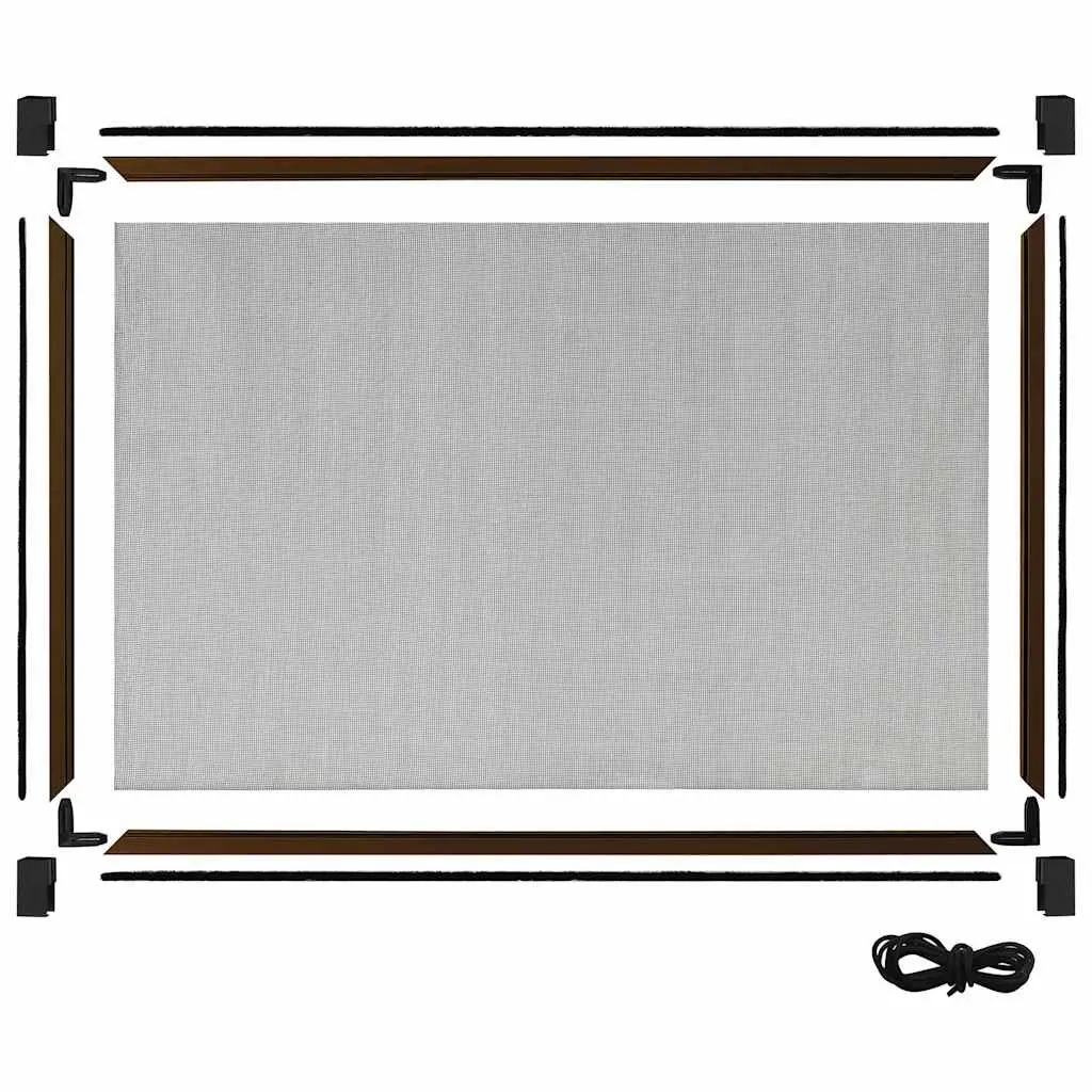 Extendable Window Insect Screen Adjustable Brown Fibreglass Mesh 100 to 193 x 75 cm