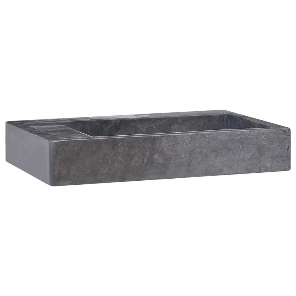 Bathroom Sink Black Marble Handmade Vessel 58x39x10 cm