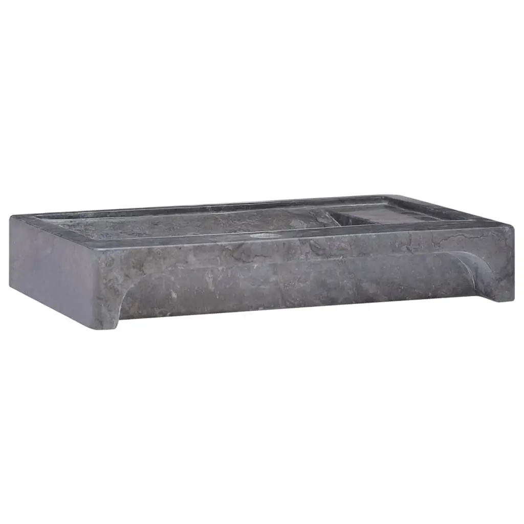 Bathroom Sink Black Marble Handmade Vessel 58x39x10 cm