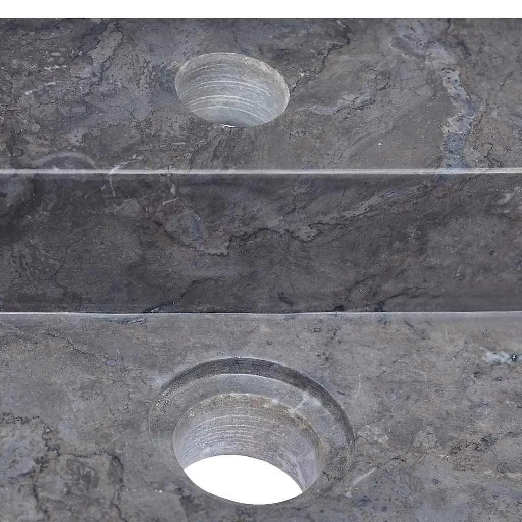 Bathroom Sink Black Marble Handmade Vessel 58x39x10 cm
