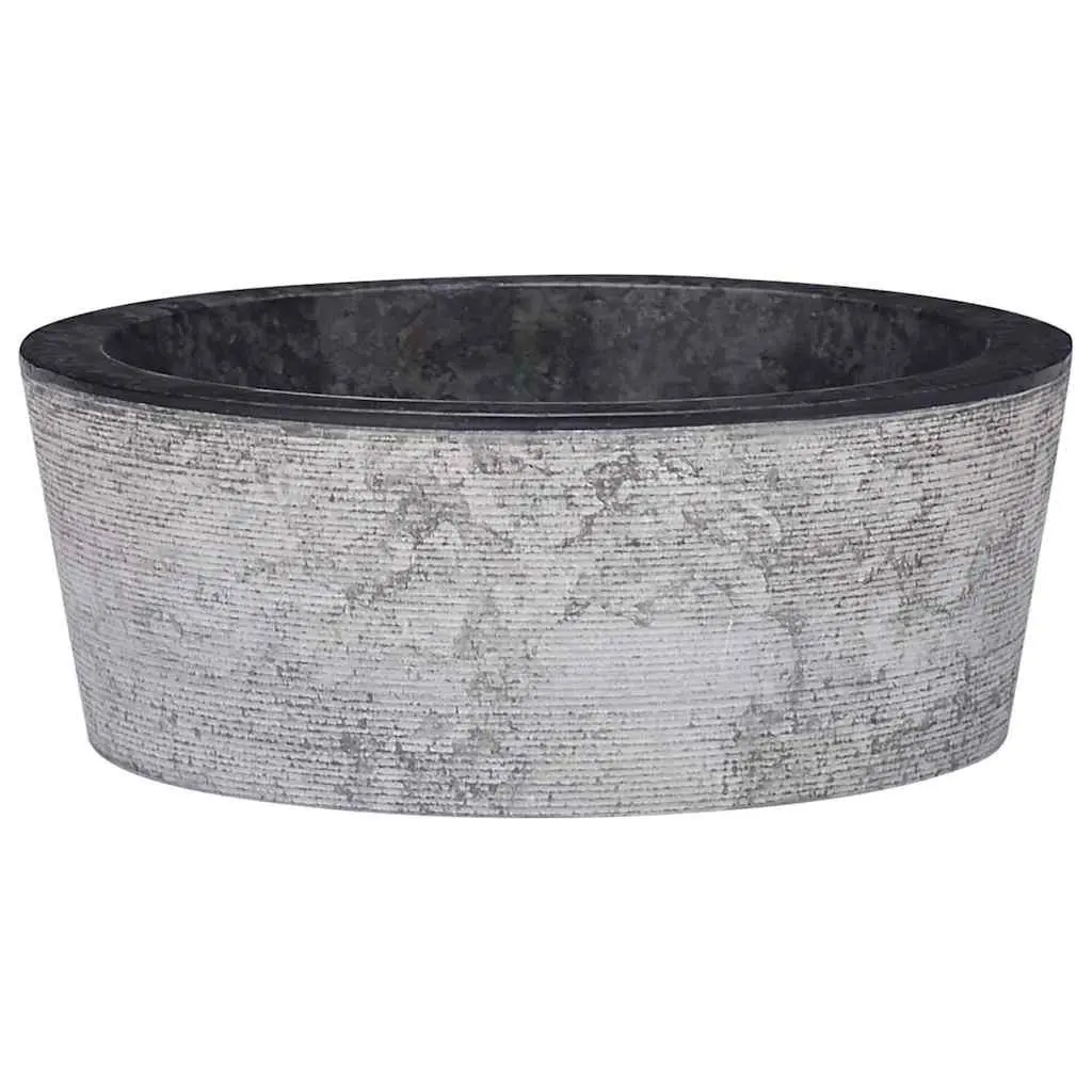 Bathroom Basin Sink Marble Black Round Vessel Bowl Washroom Fixture