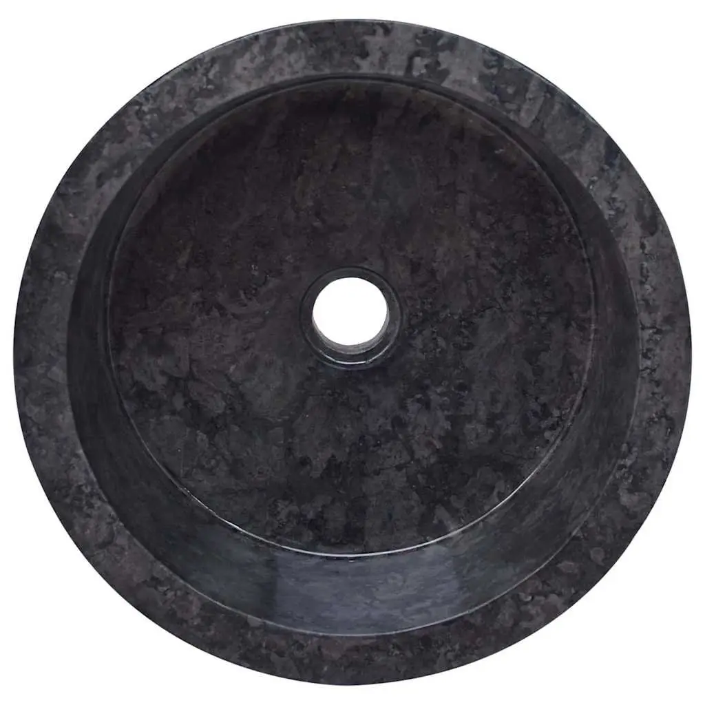 Bathroom Basin Sink Marble Black Round Vessel Bowl Washroom Fixture