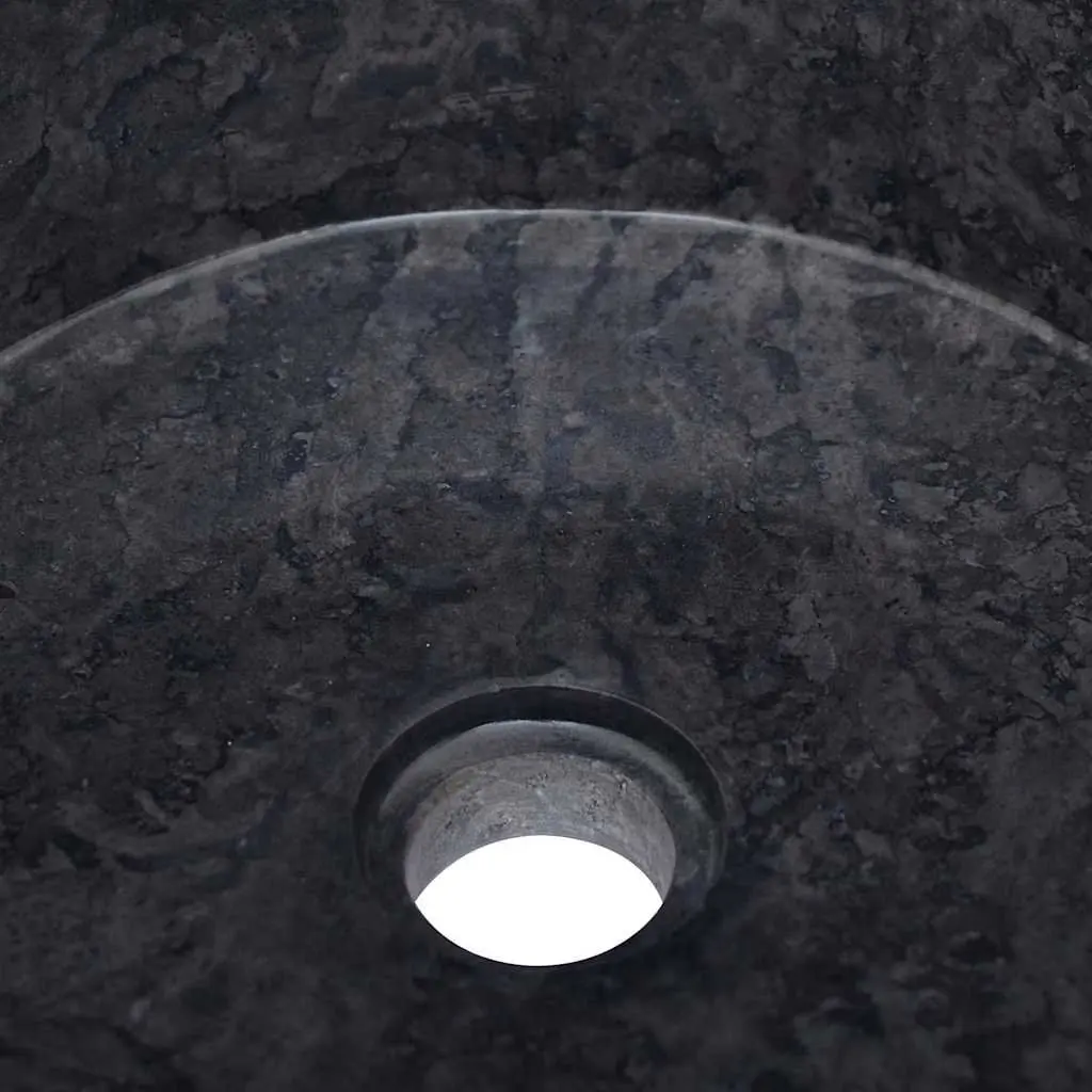 Bathroom Basin Sink Marble Black Round Vessel Bowl Washroom Fixture