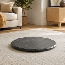 Your New Black Marble Round Table Top Ø60cm Awaits