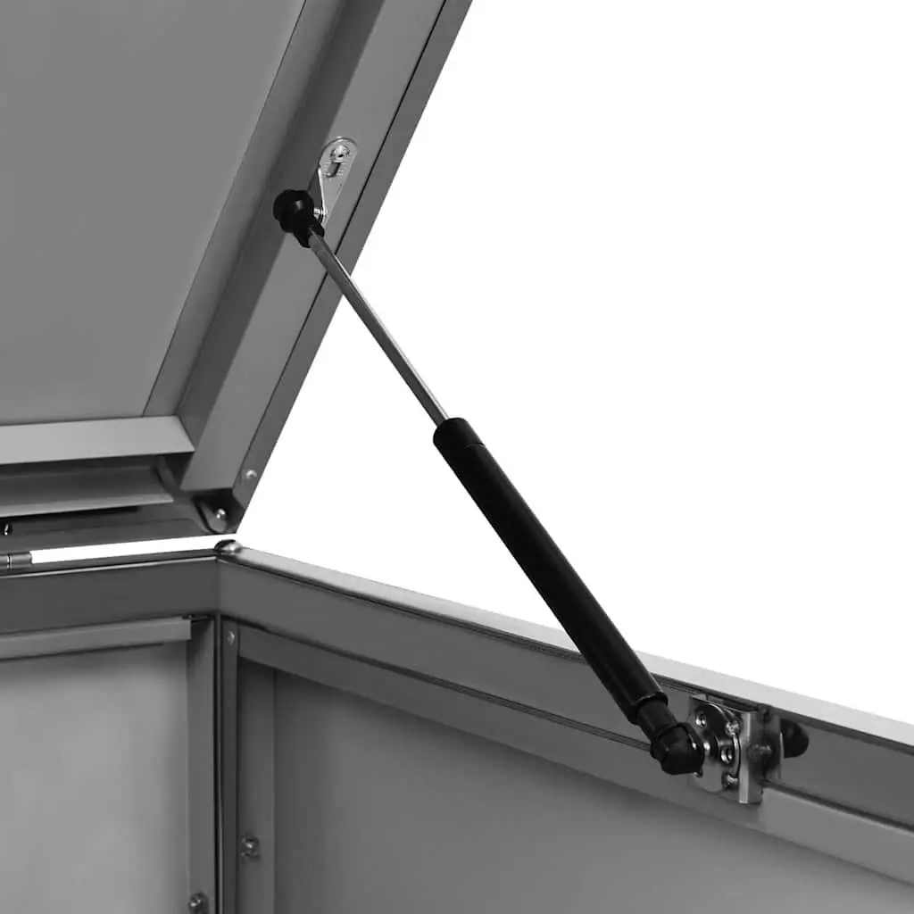 Wheelie Bin Shed Sturdy Frame Anthracite 207x77.5x115cm Outdoor Waste Container Enclosure