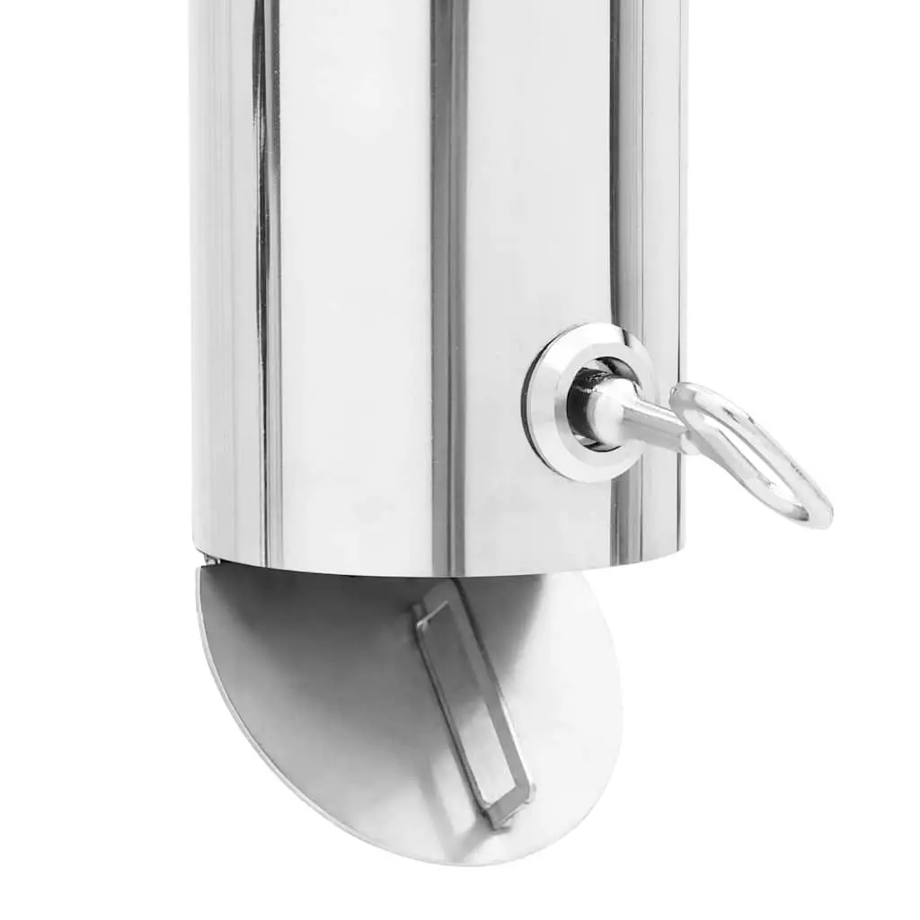 Wall Mounted Ashtray Stainless Steel Cigarette Butt Disposal Hinged Bottom