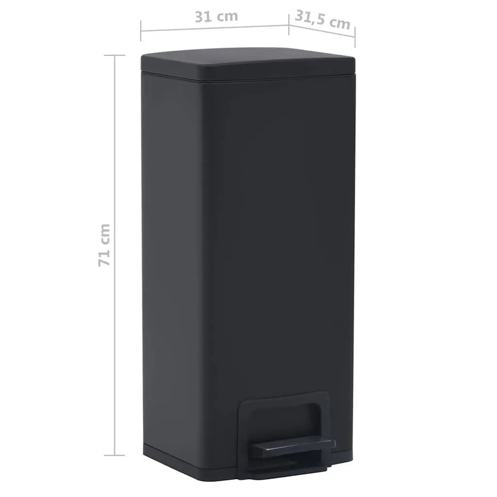 Pedal Dustbin Hands-Free 30L Soft Close Lid Kitchen Rubbish Container