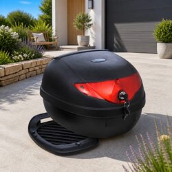 Motorcycle Top Case 36L Storage Helmet Box Single Quick Release Waterproof