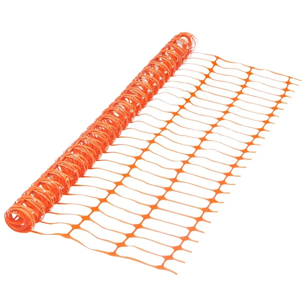 Temporary Barrier Fence Orange 50m Lightweight Flexible HDPE Material