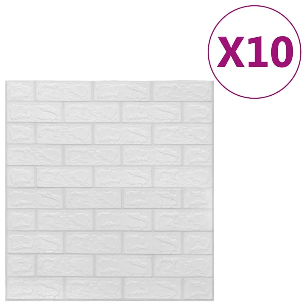 3D Brick Wallpaper Self-Adhesive Wall Stickers Home Decor Interior Design 10 pcs
