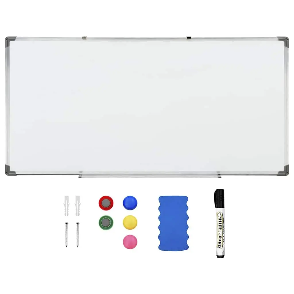 Whiteboard Magnetic Wall-Mounted Lacquer-Coated Steel Surface 110 x 60 cm