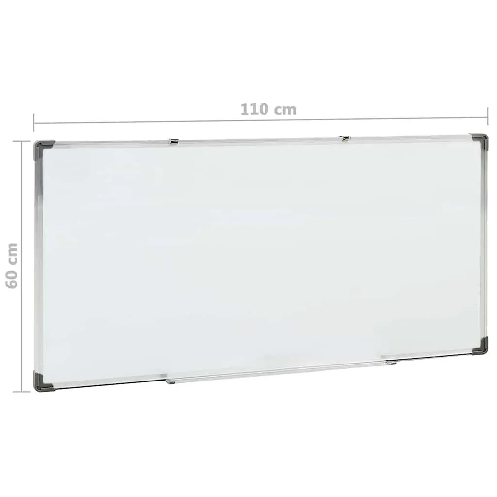 Whiteboard Magnetic Wall-Mounted Lacquer-Coated Steel Surface 110 x 60 cm