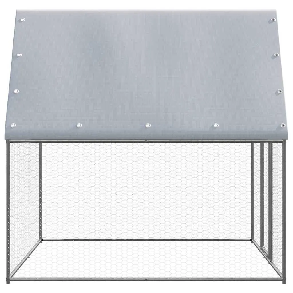 Outdoor Chicken Cage Galvanised Steel Enclosure 2x2x2m