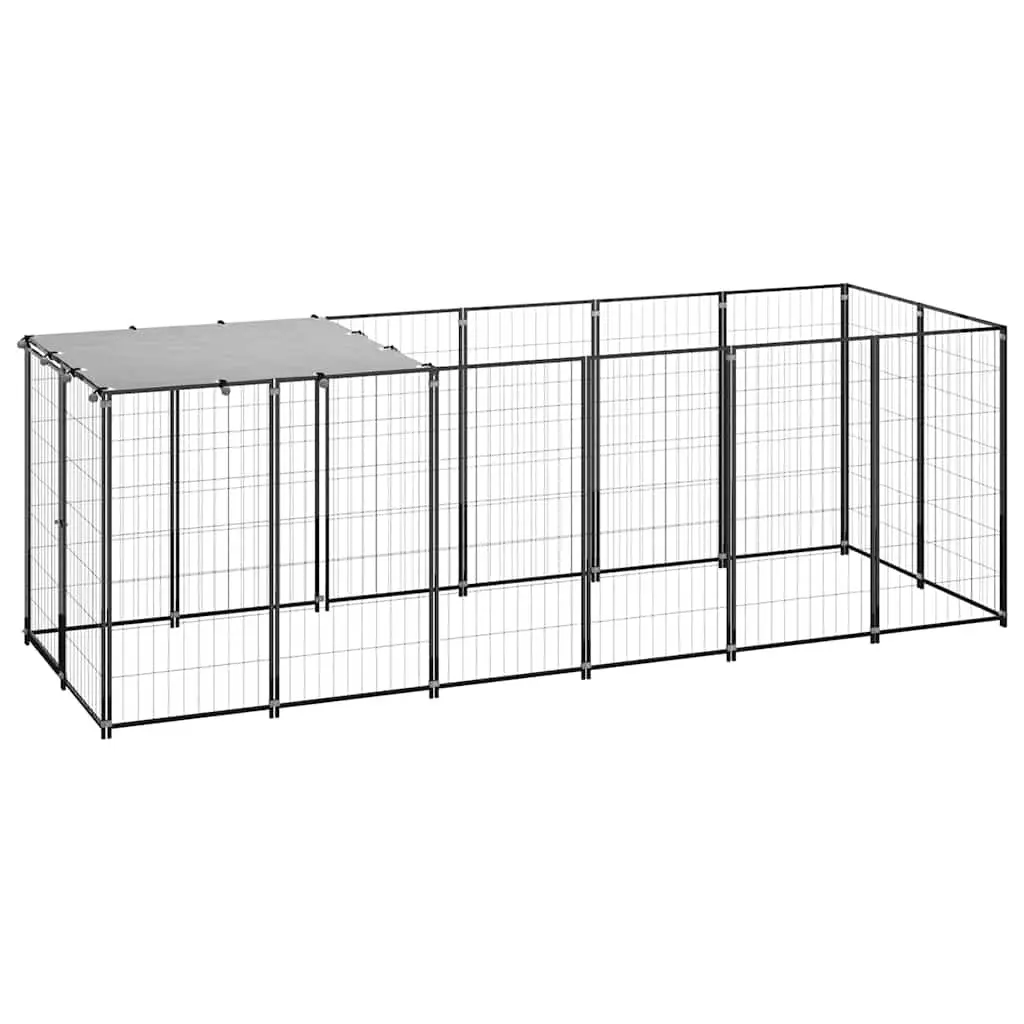 Dog Kennel Outdoor Enclosure Steel Wire Mesh Cage 330x110x110cm