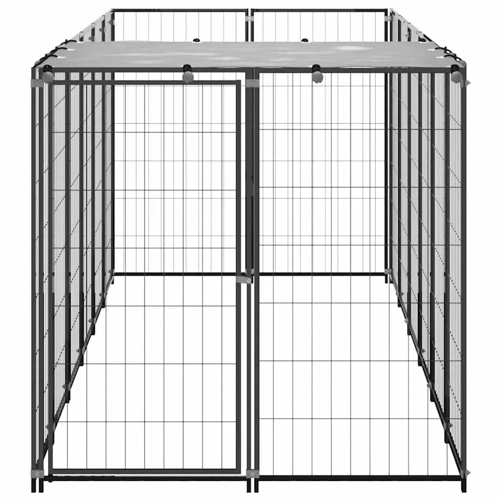 Dog Kennel Outdoor Enclosure Steel Wire Mesh Cage 330x110x110cm