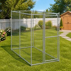 Dog Kennel Outdoor Exercise Pen Galvanised Steel Frame Mesh Enclosure Hinged