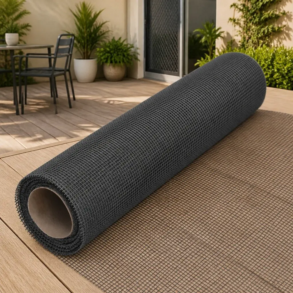 Fiberglass Mesh Screen Black 112x1000 cm Insect Door Window Repair DIY