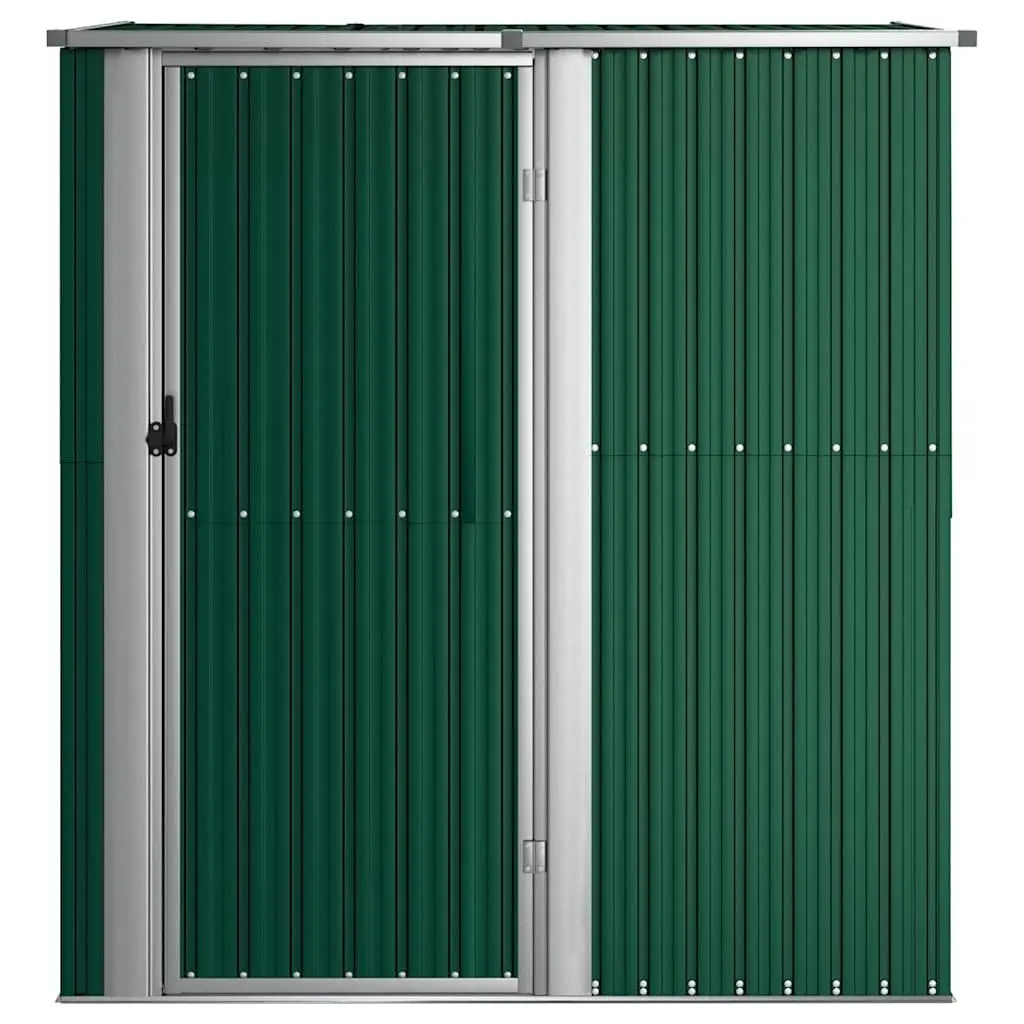 Garden Shed Green Outdoor Storage Galvanised Steel Lockable Door Sloping Roof