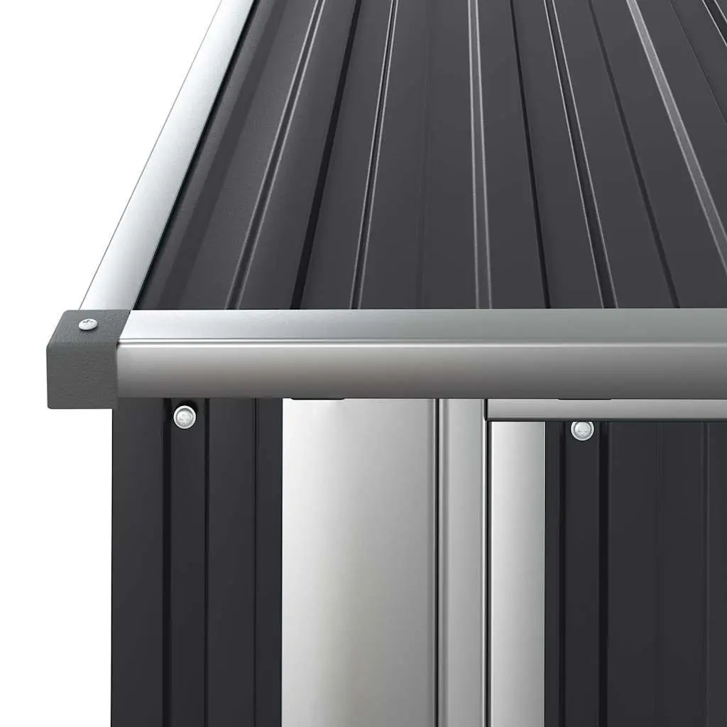 Garden Shed Anthracite Outdoor Storage with Galvanised Steel Lockable Door