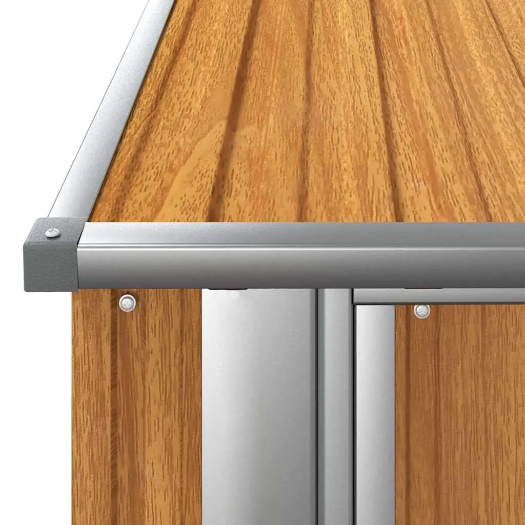 Garden Shed 180.5x97x209.5 cm Brown Outdoor Storage Tool House Lockable Door