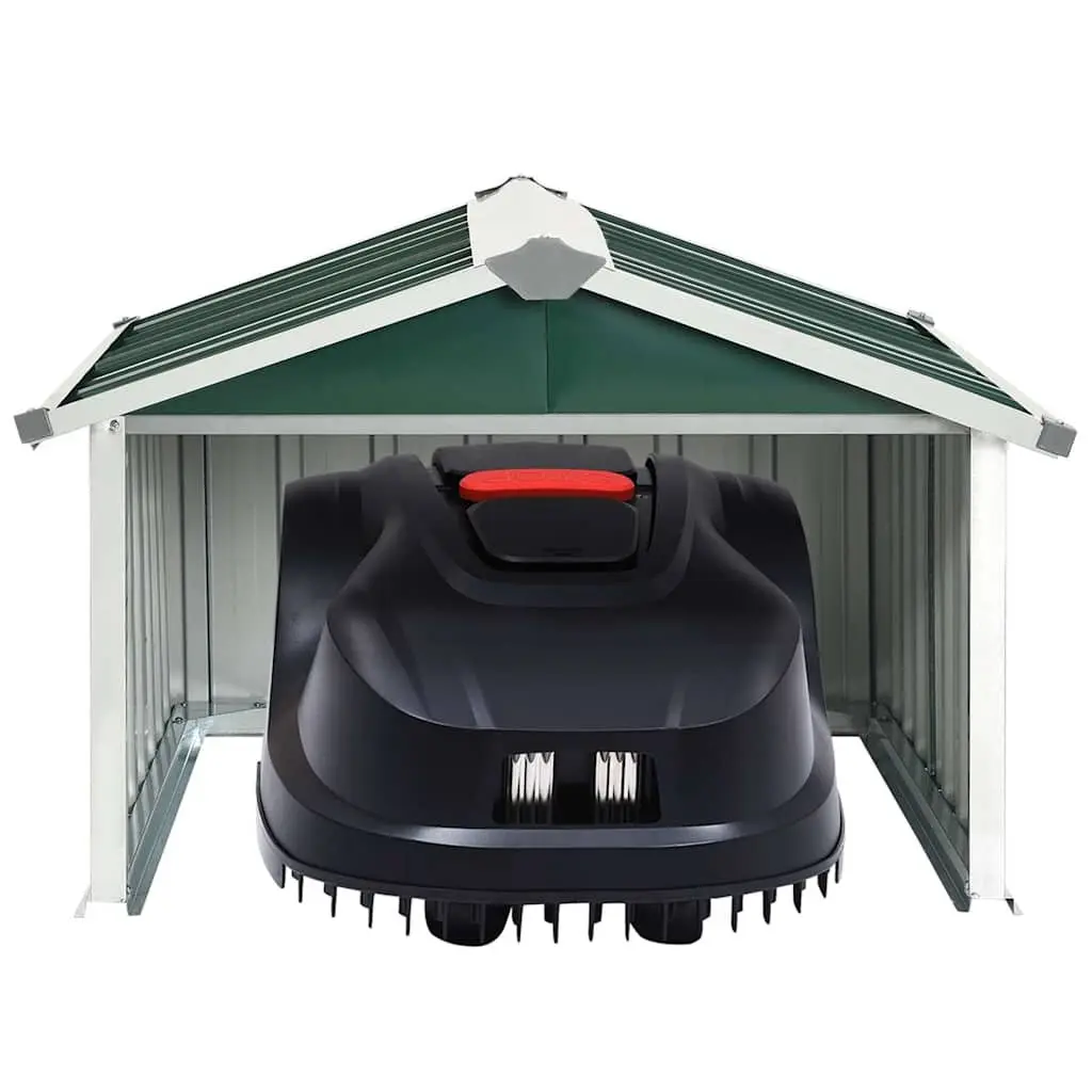 Robot Lawnmower Shed Galvanised Steel Compact Outdoor Storage 92 x 97 x 63 cm
