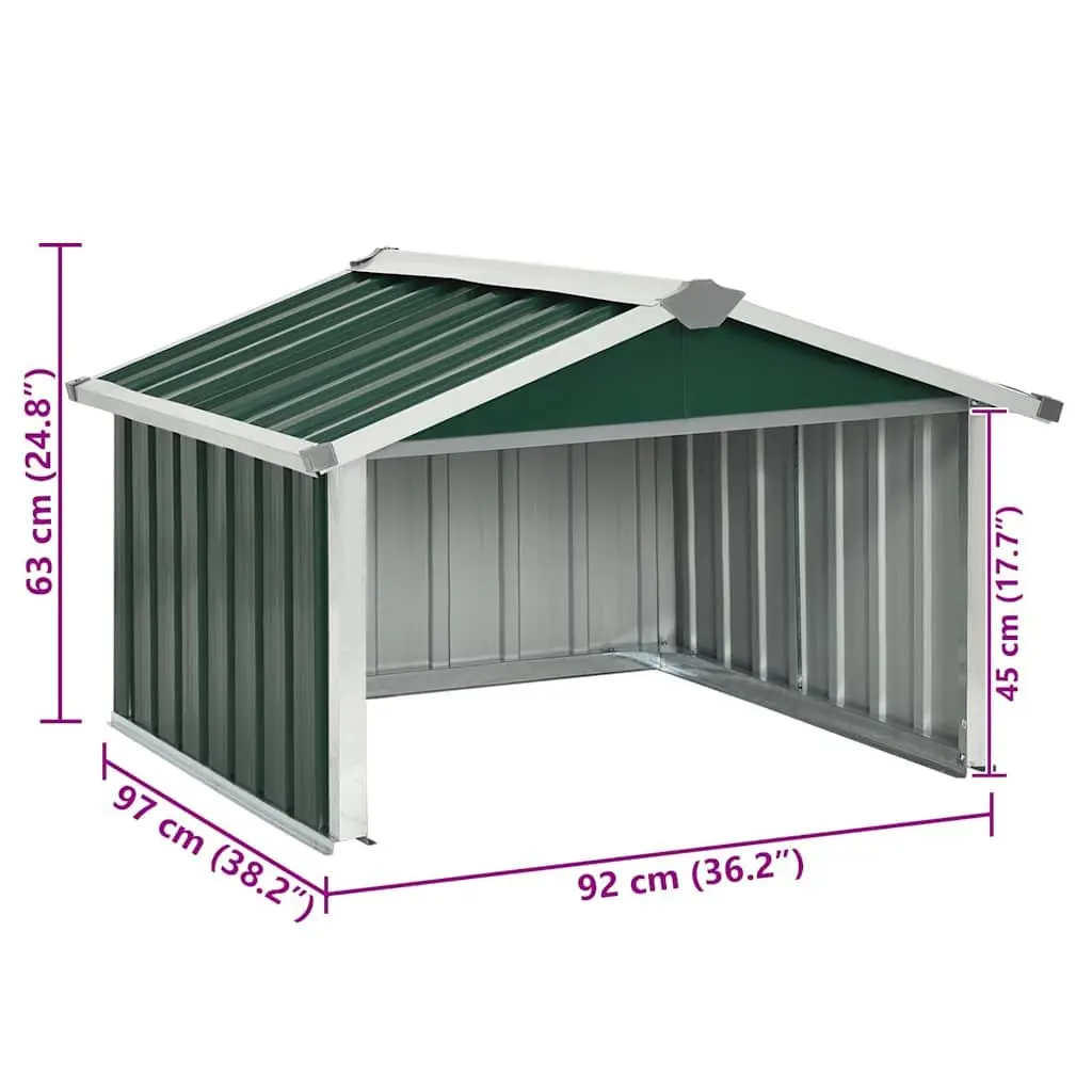 Robot Lawnmower Shed Galvanised Steel Compact Outdoor Storage 92 x 97 x 63 cm