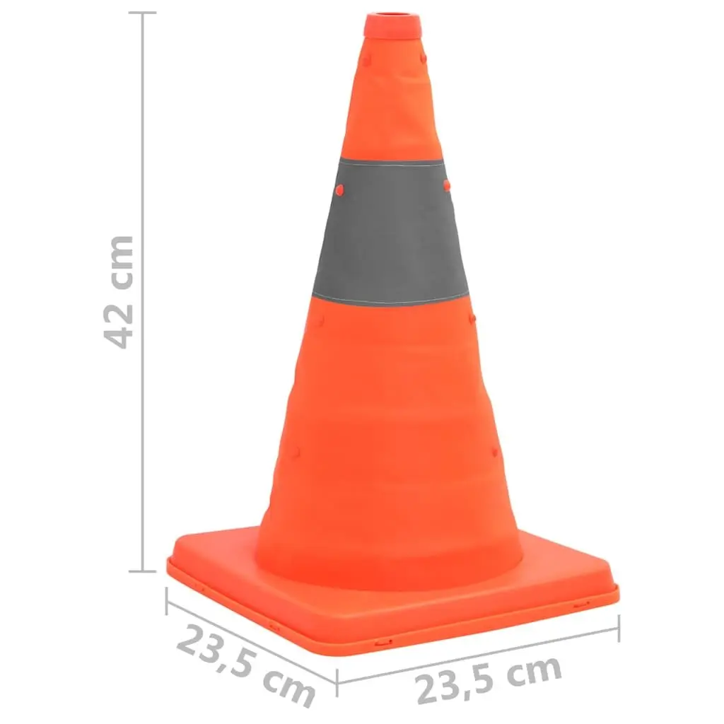 Pop-up Traffic Cones High Visibility 42 cm 10 Piece