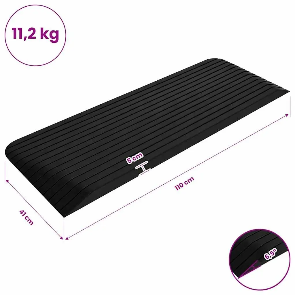 Rubber Threshold Ramp Non-Slip Wheelchair Rollator Scooter Mobility Aid Portable
