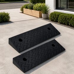 Rubber Kerb Ramps 2 Pieces Non-Slip Heavy Duty Vehicle Access Wheelchair