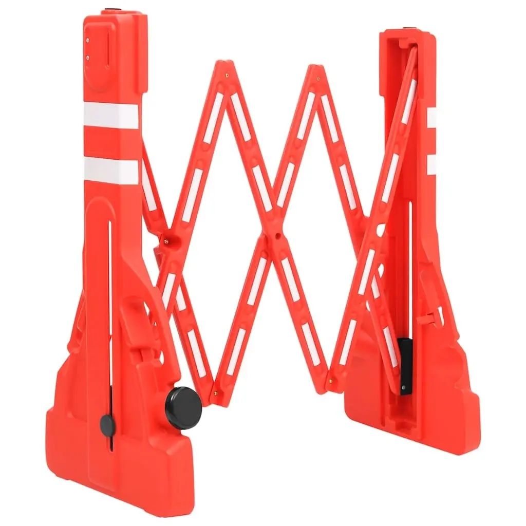 Folding Traffic Barrier Reflective Outdoor 210 x 50 x 105 cm