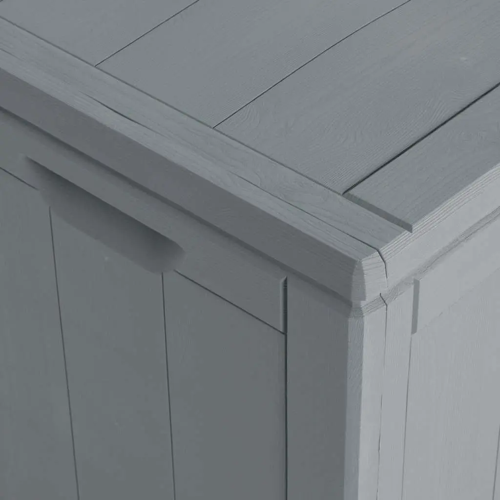 Garden Storage Box 90L Grey Outdoor Patio Deck Furniture Weatherproof Container
