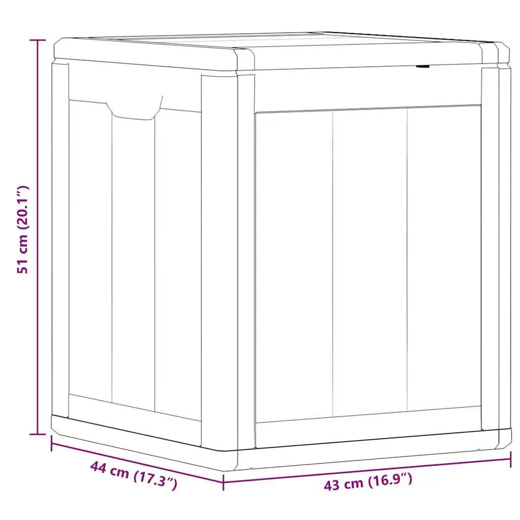 Garden Storage Box 90L Grey Outdoor Patio Deck Furniture Weatherproof Container